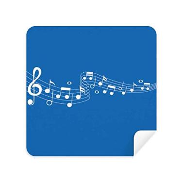 Imagem de DIYthinker Blue Movg Music 5-Le Staff Limpador de tela de pano de limpeza de equipe, tecido de camurça, 2 peças