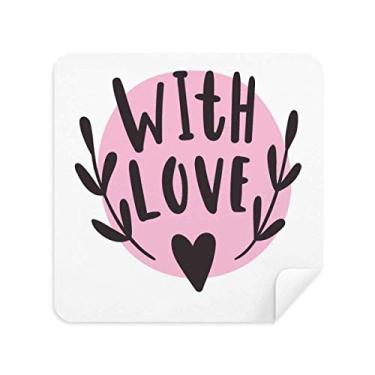Imagem de DIYthinker With You Heart Pink Quote Style Pano de Limpeza de Tela Tecido Camurça 2 peças