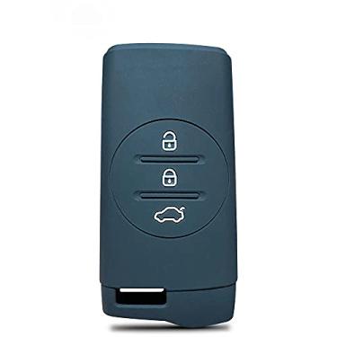Imagem de YJADHU Capa de silicone para chave de carro Shell Remote Fob, apto para Chery Tiggo 7 Pro 8 Arrizo 5 EQ7 5x 3x 2020 Gx, preto