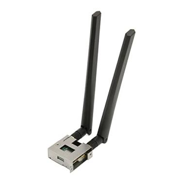 Imagem de Cartão WiFi, Bluetooth 5.2, Tri Band, 2.4GHz, 5GHz, 6GHz, 2400Mbps 802.11ac BT5.2 M.2 KEY E Wireless WiFi Card, para 10, para Jogos, Streaming
