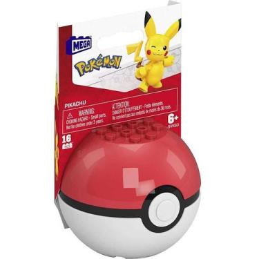 Imagem de Pokemon Pikachu Pokebola Mega Construx Mattel Gvk60