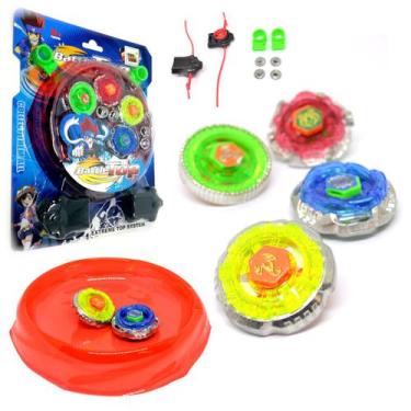 Imagem de Kit Com 4 Beyblade Metal, Lançador E Arena - Battle Top