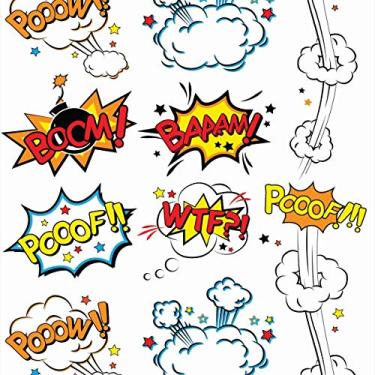 Imagem de Papel De Parede Adesivo Lavável Luta De Quadrinhos 12m