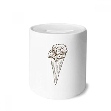 Imagem de DIYthinker Caixa de cerâmica para guardar moedas com desenho de chocolate crocante, presente de cofrinho