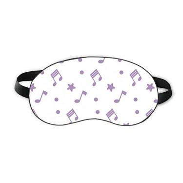 Imagem de Purple Big Stars Music Notes Sleep Eye Shield Soft Night Vlindfold Shade Cover