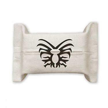 Imagem de Bolsa de linho de algodão com estampa de aranha com ilustração preta