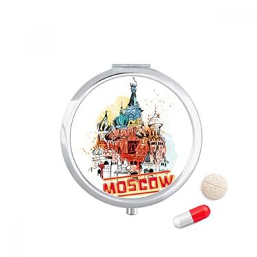 Imagem de Porta-comprimidos da Catedral de São Basílio em Moscou, da Rússia, caixa de armazenamento de remédios