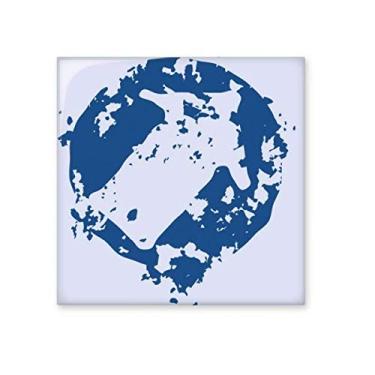 Imagem de Decalque brilhante de azulejo de cerâmica com design simples de flecha com ilustração redonda