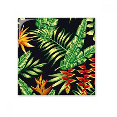 Imagem de Planta de desenho de folhas tropicais, azulejo de cerâmica brilhante para banheiro, cozinha, parede, decoração de artesanato