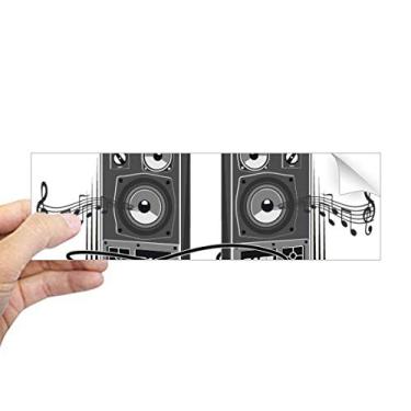 Imagem de DIYthinker Adesivo retangular de para-choque com estampa de caixa com alto-falante musical musical
