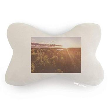 Imagem de DIYthinker Sunshine Forestry Science Nature Scenery Almofada para decoração de carro, almofada para apoio de cabeça
