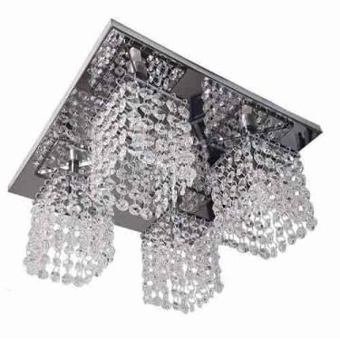 Imagem de Lustres 4 aros com pedras de Cristais legitimos Eleganccy 4 lamp G9 inclusa