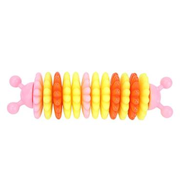 Imagem de Naroote Brinquedo de mordidas de cachorro de forma, brinquedo de mastigação resistente à mordida, brinquedo de moagem de dentes de animais de estimação limpo para ajudar a limpar os dentes do cão (rosa)