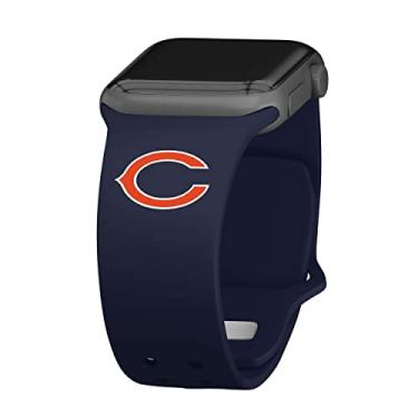Imagem de GAME TIME Pulseira de silicone esportiva Chicago Bears compatível com Apple Watch, 38/40mm, silicone
