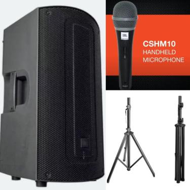 Imagem de Caixa de Som JBL Max 15 Ativa BT + Pedestal + Mic c/ fio JBL