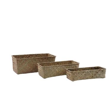 Imagem de Kit 3 cestos organizadores multiuso decorativo seagrass - Oikos