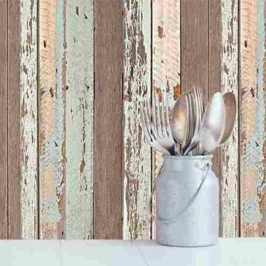 Imagem de Papel Adesivo Madeira Demolição Plastcover 45 Cm x 10 Mts