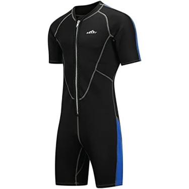 Imagem de Shorty Wetsuits, 2mm Neoprene Womens And Mens Thermal One Piece Dive, Water Sports Wet Suit, Para Snorkeling, Surfing, Mergulho, Natação,Homens,S,Hilarious123