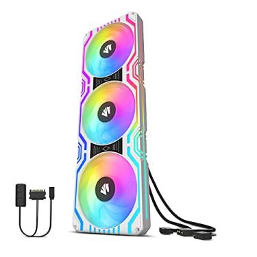 Imagem de Kit Fans Asiahorse MATRIX 58 LEDs RGB Centilador PC 360mm Cooler Fan, 3 in 1 ventiladores rgb Gabinete Pc Gamer Ventoinha (white-360, white)