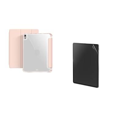 Imagem de Kit Capa + Película Paperlike p iPad Air 5/4 Geração 10.9 - Capa Protetora Anti Impacto Fundo Transparente Fosco e espaço p Apple Pencil Caneta Stylus + Película Fosca p iPad com sensação de papel