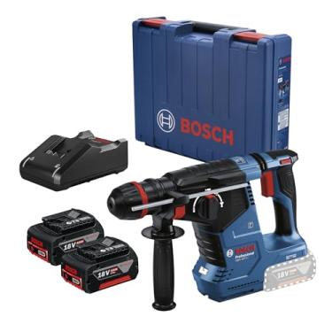 Imagem de Bosch Martelete Perfurador Rompedor 18V GBH 187-LI com 2 Baterias 4Ah e Carregador 18V