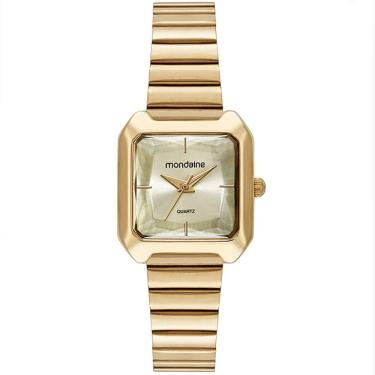 Imagem de Relógio MONDAINE feminino analógico dourado 32584LPMVDE1