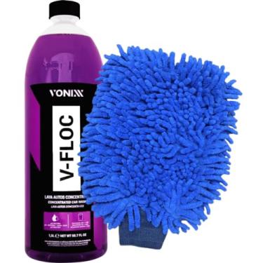 Imagem de V-Floc Shampoo de pH Neutro Concentrado 1,5L Luva Microfibra