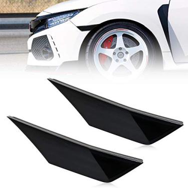 Imagem de Kit de marcador lateral Civic Lente transparente compatível com Honda Civic 2016, substitui o marcador lateral frontal OEM sem lâmpadas LED (LY055-2N)