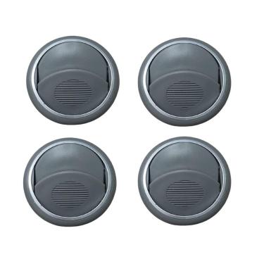 Imagem de Kit Difusor Ar Palio Doblo 2002 2003 2004 2005 2006 2007 2008 2009 a 2018 Cinza Claro Aro Prata