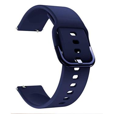 Imagem de Pulseira para Amazfit GTS 3 / 2 / 2 Mini / 2e / GTR 42mm / Bip S Lite U PRO Silicone Macio (Azul-Dark)