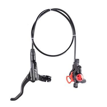 Imagem de BUCKLOS Freios a disco hidráulicos MTB, Mountain Bike Frente Direita 750 mm Traseira Esquerda 1350 mm Conjunto de Freio Hidráulico Alavancas de Liga de Alumínio com PM/é Adaptador Fit E-Bikes/Fat Bike