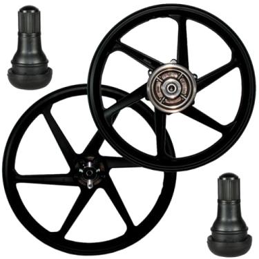 Imagem de Par de rodas de alumínio liga leve freio a disco NXR150 NXR160 Bros ESD com rolamentos e bico