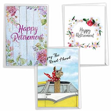 Imagem de NobleWorks Pacote sortido de 3 cartões comemorativos de aposentadoria com envelopes (3 designs, 1 cada) Next Chapter VC8129RTG-C1x3