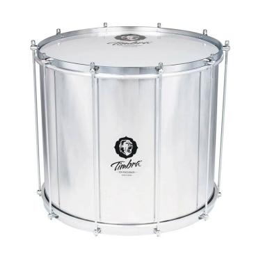 Imagem de Surdo Timbra Axe 20X40 Cm Aluminio C/Aro Cromado Pele Napa/Leitosa