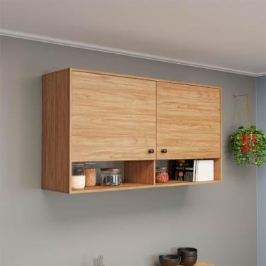 Imagem de Móvel Bento, Armário Aéreo de Cozinha 2 Portas 120 Cm Mel Móvel Bento