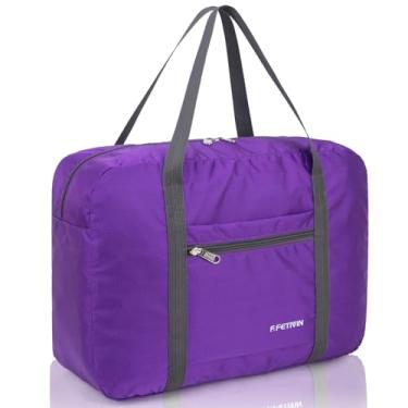 Imagem de F.FETIVIN Bolsa de Viagem para Itens Pessoais 45 x 32 x 16 cm, Prova d'gua, Multiuso, Roxo (Sem Ala de Ombro)