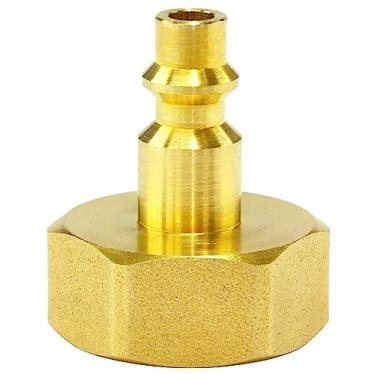 Imagem de Winterize Sprinkler Systems And Outdoor Faucets: Compressor de ar Conecte rapidamente Plug to Female Garden Torneira Adaptador de saída (Latão sólido sem chumbo)