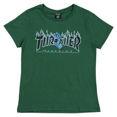 Imagem de Camiseta T-Shirt Feminina Screaming Flame Logo SS Thrasher-Feminino