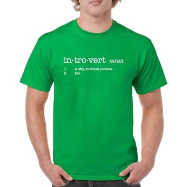 Imagem de Camiseta Introvert Definition Funny Anti-Social Humor People Suck Stay at Home Anti Social Club Sarcástica Masculina, Verde, 5G