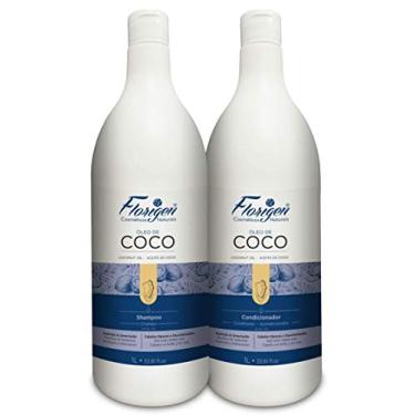 Imagem de Kit Shampoo E Condicionador Oleo De Coco Florigen 1L, Florigen
