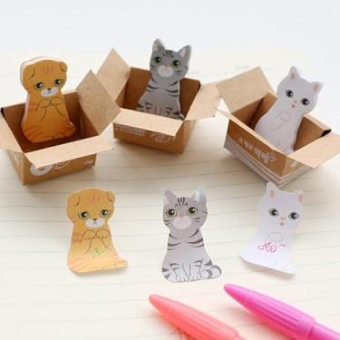 Imagem de Bloco de Papel de Gatinho - Notas Adesivas Post-it com Caixinha 3D Cat Box Stickers