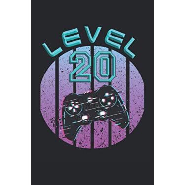 Imagem de Level 20 gamers: Gaming notebook 20th birthday - 120 lined pages to write down thoughts, ideas and impressions |DINA5 |funny gamer gift idea for nerds ... who love their PS console and controller