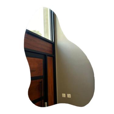 Imagem de Espelho Orgânico Loja Sala 70x50 Lapidado Grande Banheiro