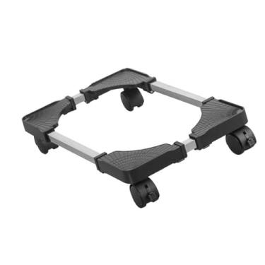 Imagem de Suporte de CPU Móvel Ajustável de Plástico Com Rodas Giratórias, Feito de Material Premium, Expansível para a Maioria Dos PCs de Jogos (Preto)