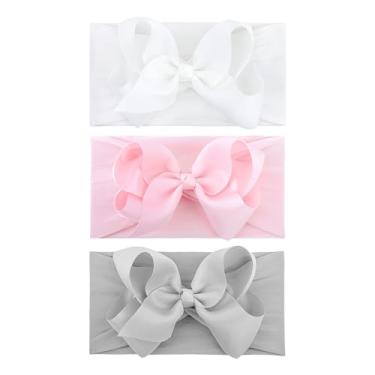 Imagem de Lanmerry Fitas de cabelo de nylon elástico para bebês meninas acessórios de cabelo macio para bebês recém-nascidos