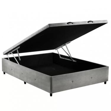Imagem de Base para Cama Box Casal com Baú 1400 S. Design - Cinza