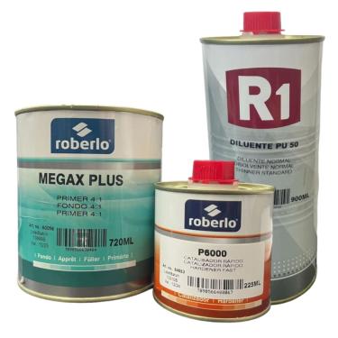 Imagem de Primer Pu 4:1 Megax Plus 720ml + Catalisador + Diluente PU 