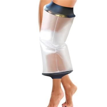 Imagem de KEEFITT Capa de gesso de joelho para chuveiro, bandagem à prova d'água e protetor de gesso para cirurgia de substituição de joelho, ferimentos, proteção à prova d'água, reutilizável, ajuste na