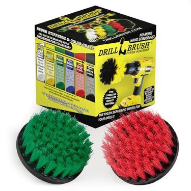 Imagem de Escova de broca – Interior/Externo Médio e Resistente 10 cm – Pincel giratório – Kit combo – Materiais de limpeza – Fogão, forno, pia – Limpador de argamassa – Tapete externo – Escova de deck – Algae, mofo, mofo e musgo