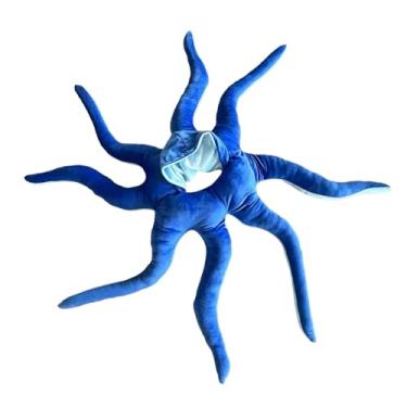 Imagem de YIJU Bebê Polvo Traje Pelúcia Lula Traje Cosplay, Bonito, Bicho de pelúcia, Grande Polvo para Crianças Bebês Decoração de Casa, Azul